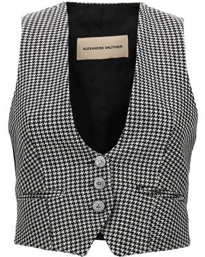 Alexandre Vauthier Veston À Motif Pied-De-Poule - Noir