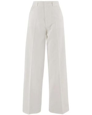 Sa Su Phi Wide-Leg Palazzo Pants - White
