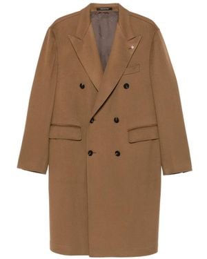 Tagliatore Double-Breasted Coat - Brown