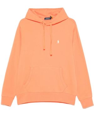 Polo Ralph Lauren Felpa Con Ricamo Polo Pony - Arancione