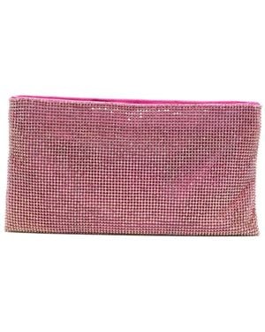 Benedetta Bruzziches Crystal-Embellished Shoulder Bag - Purple