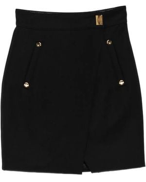 VIP【関税送料無料】希少 ELISABETTA FRANCHI BLACK MINI SKIRT Elisabetta Franchi women's mini skirt in stretch crepe