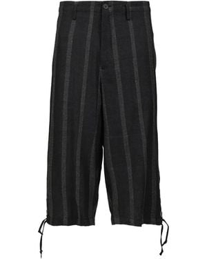Yohji Yamamoto Pantalones Capri - Negro