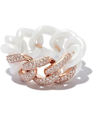 SHAY Anillo medio en oro rosa de 18kt con diamantes - Multicolor