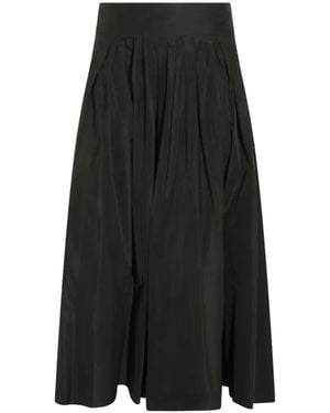 Max Mara Pleated A-Line Skirt - Black