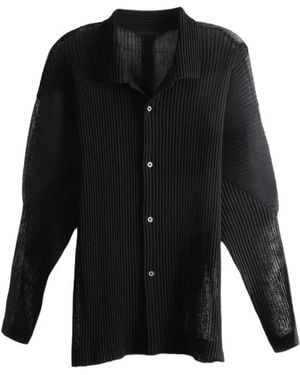 Homme Plissé Issey Miyake Button-Up Shirt - Black