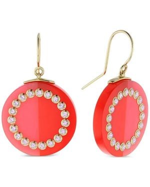 Mark Davis 18K Sapphire Earrings - Red
