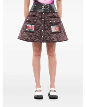 Chopova Lowena Ridge Puffer mini skirt - Marrón