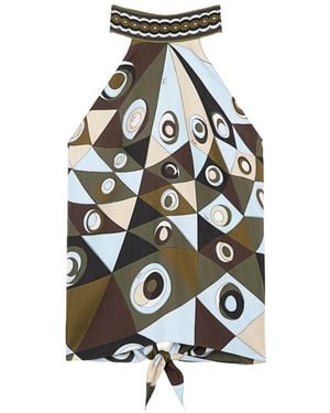 PUCCI Occhi-Print Scarf Top - White