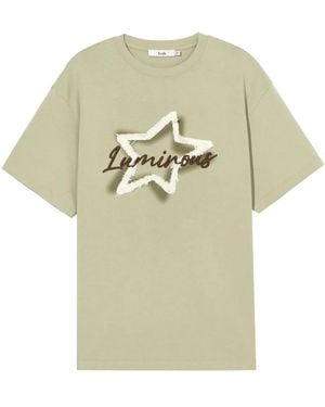 B+ AB スターアップリケ Tシャツ - グリーン