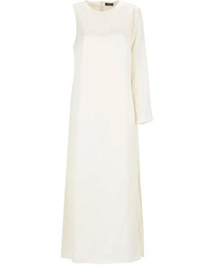 Peserico Aurea Maxikleid mit Seitenschlitz - Weiß