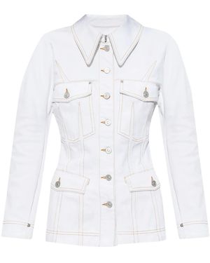 Givenchy ホワイト O Shaped スリーブ デニムジャケット