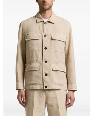 Peserico Saharan Four-Pocket Button-Up Jacket - Natural