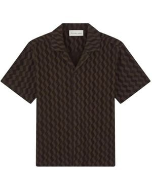 Frescobol Carioca Roberto Jacquard Shirt - Black