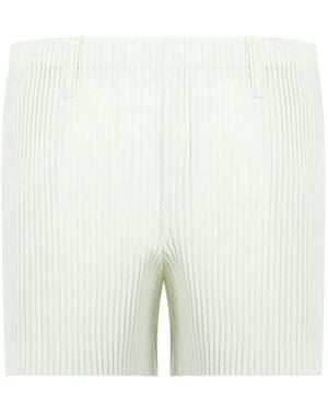 Homme Plissé Issey Miyake Belt-Loop Shorts - White
