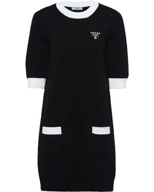 Prada ロゴ ミニドレス - ブラック