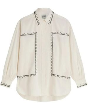 Scotch & Soda Embroidered Long-Sleeve Shirt - White