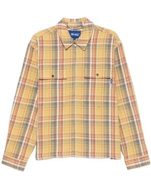 AWAKE NY Rivington Buttoned Checked Shirt - Natural