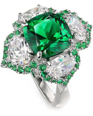 Anabela Chan Lotus Ring Mit Smaragd - Grün