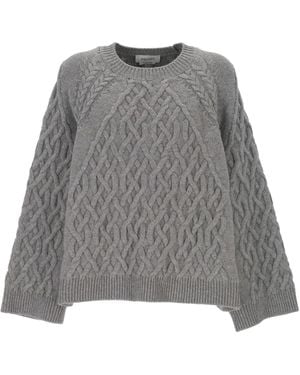 McQueen Pullover mit Zopfmuster - Grau