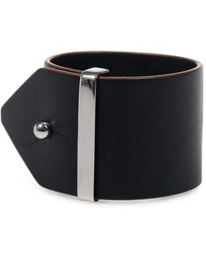 Max Mara Tavola Stud-Detail Leather Bracelet - Black