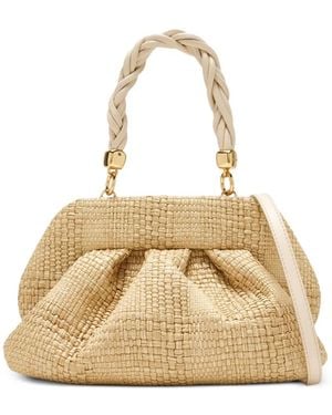 THEMOIRÈ Tia Woven Pleated Shoulder Bag - Natural