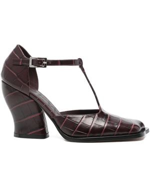 Loewe Onda Leather Pumps - Brown