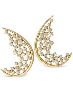DENISE CASSOU Crescent-Shaped Diamond Earrings - Metallic