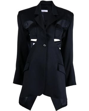 ROKH Cut-out Single-breasted Blazer - Black