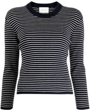Bonpoint Top de punto a rayas - Negro