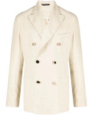 Tonello Long-Sleeved Double-Breasted Blazer - Natural