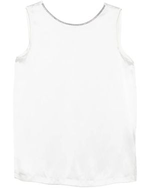 Fabiana Filippi Embellished Sleeveless Top - White