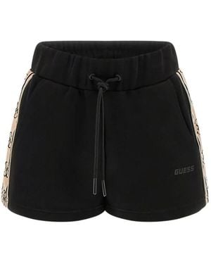 Guess Side-Logo Mini Shorts - Black