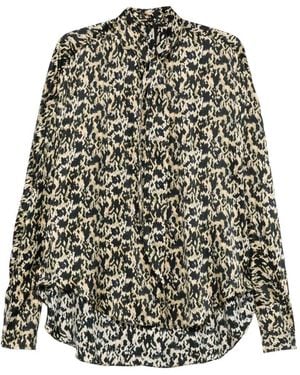 Petar Petrov Rattleheart Animal-Print Shirt - Black