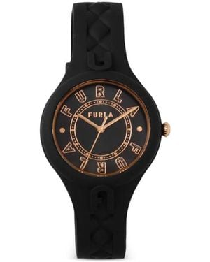 Furla Patterned 34Mm Watch - Black