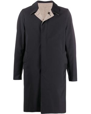 Dell'Oglio Cappotto Monopetto Reversibile - Blu