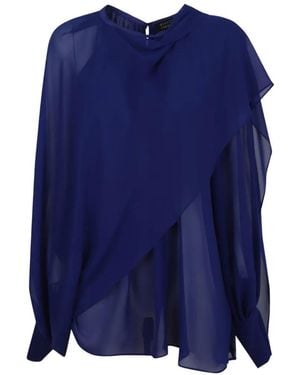 Gianluca Capannolo Top drapeado - Azul