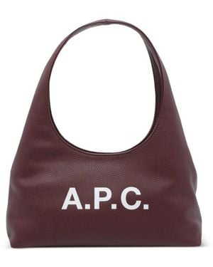 A.P.C. Bolso De Hombro Ninon Baby Con Logo - Morado
