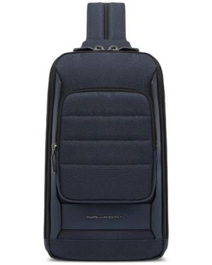 Piquadro Padded Convertible Backpack - Blue