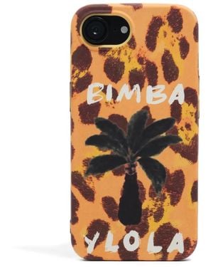 Bimba Y Lola Iphone 16 E Animal-Print Phone Case - Orange