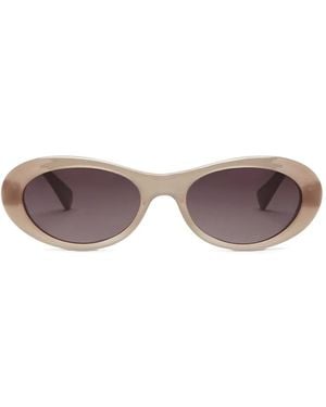 Stella McCartney Chain-Link Oval-Frame Sunglasses - Multicolour
