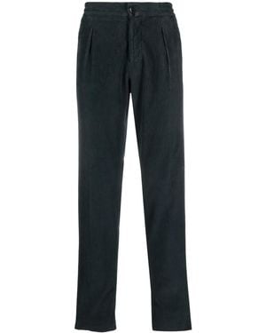 Kiton Corduroy Slim-Cut Trousers - Blue