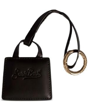 MC2 Saint Barth Debossed Bag Charm - Black