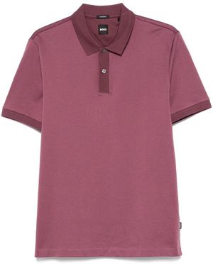 BOSS Polo Con Fantasia Micro - Rosa