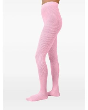 Swedish Stockings Gerippte Zoe Strumpfhose - Pink