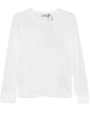 Max Mara Logo-Embroidered Long-Sleeve T-Shirt - White