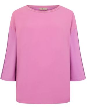 Herno Three-Quarter Sleeve Top - Pink
