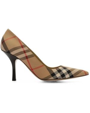 Burberry Pumps Mit Karomuster - Mettallic