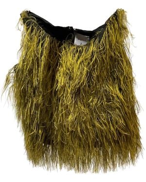 Kata Szegedi Elo Feather-Effect Top - Green