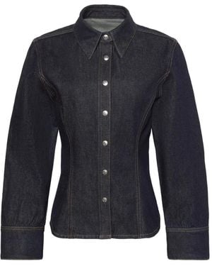 Calvin Klein Buttoned Long-Sleeve Shirt - Blue